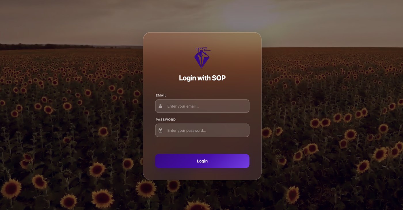 登录画面：输入 SOP 提供的账号与密码。
